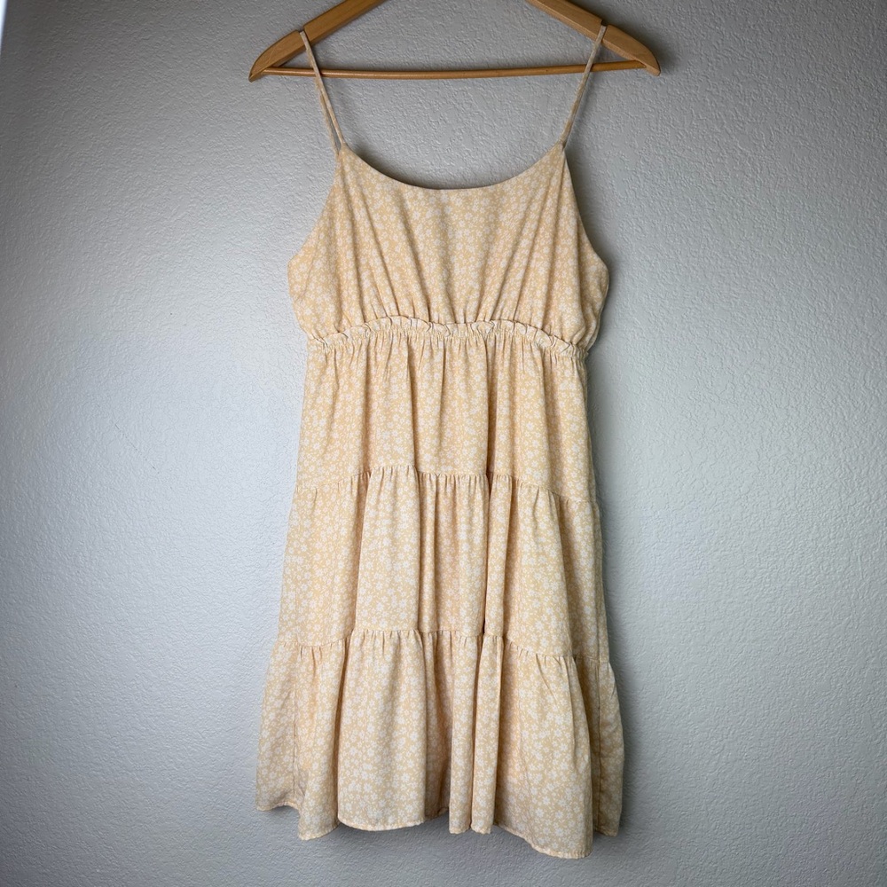 Altar’d State Yellow Spaghetti Strap Sundress Size M